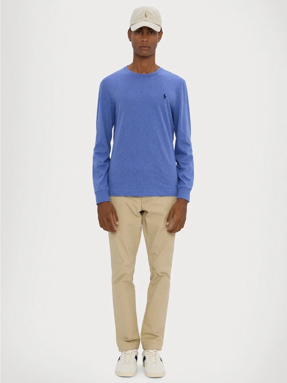 Polo by Ralph Lauren Heather Light Blue Crew Neck Tee